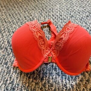 Natori Vibrant Coral Lace Bra